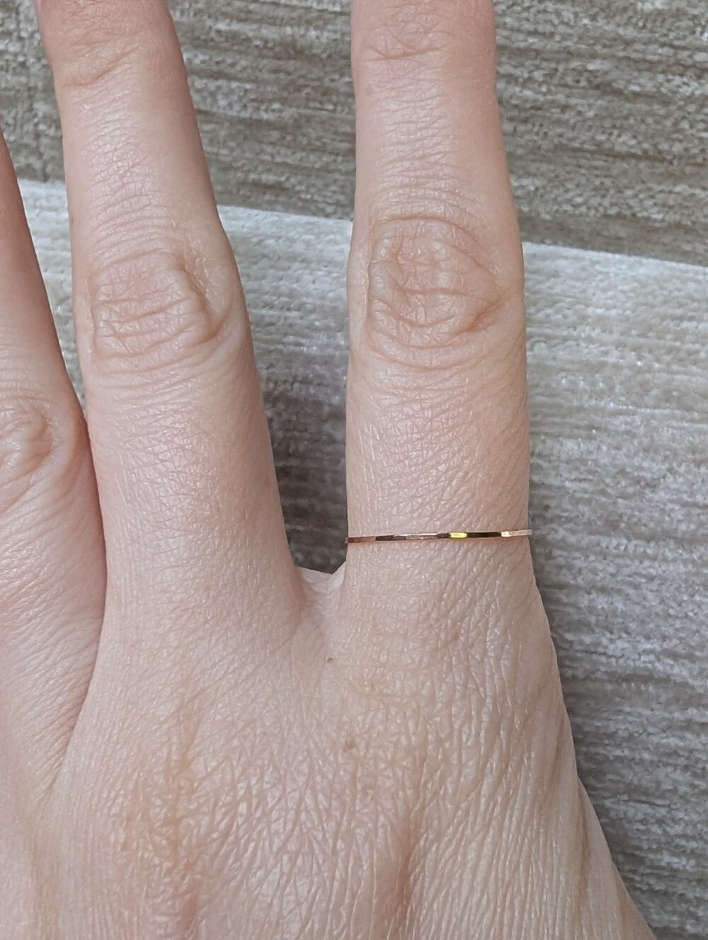 Catbird ROSE GOLD Threadbare Ring, Size 7